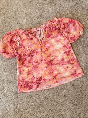 Buddy Love Puff Sleeve Blouse, Small!